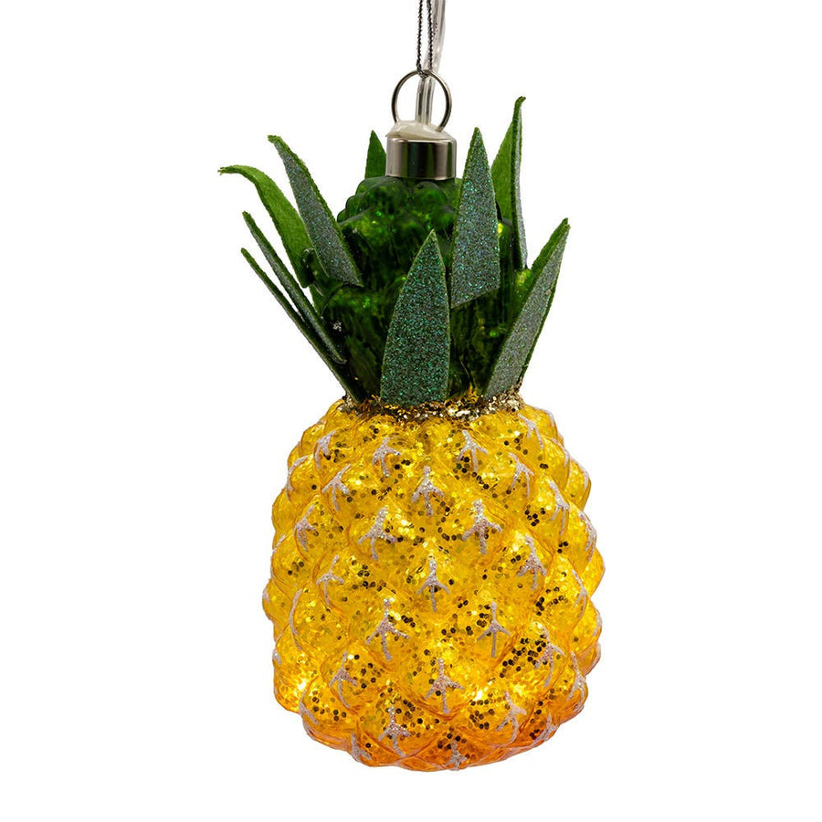 Glass Illuminated Gems USB Warm White LED Fairy Light Pineapple Ornament