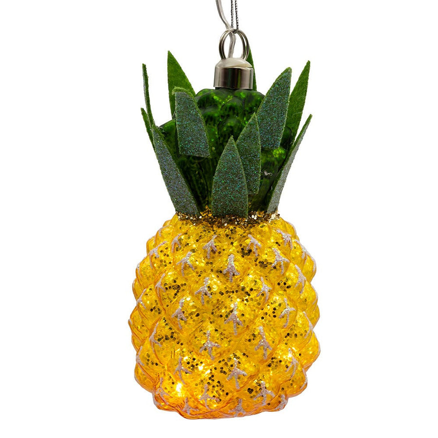 Glass Illuminated Gems USB Warm White LED Fairy Light Pineapple Ornament