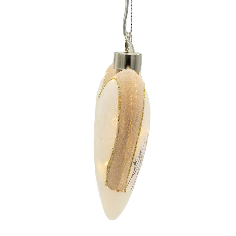 Illuminated Gems USB Lighted Glass Heart Ornament