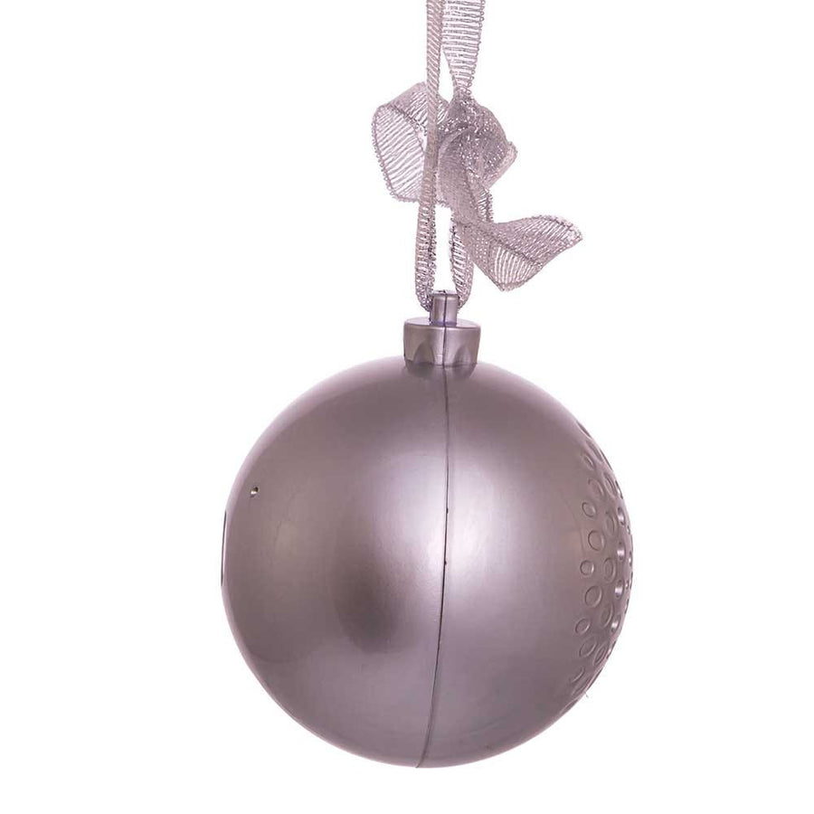70MM Bluetooth Musical Silver Ball Ornament