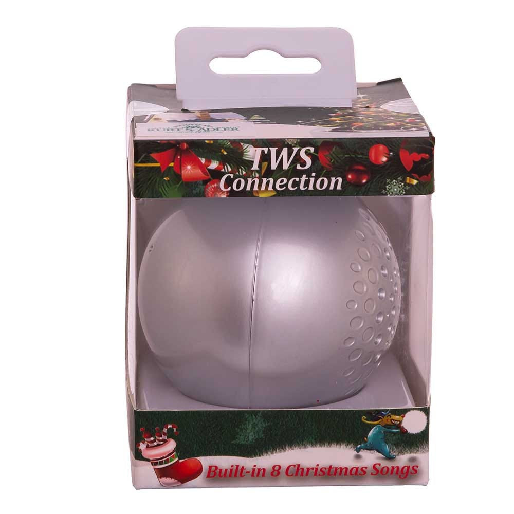 70MM Bluetooth Musical Silver Ball Ornament