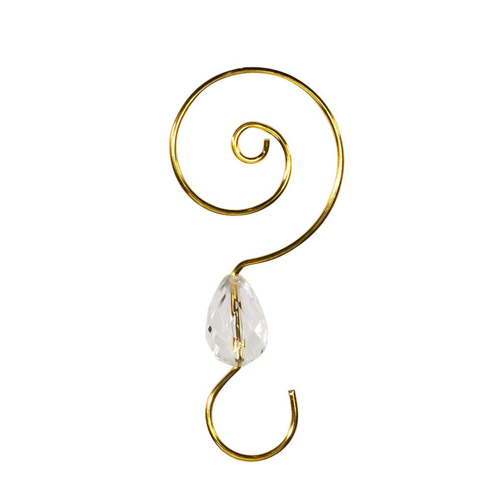 Clear Acrylic With Gold Wire Ornament Hooks