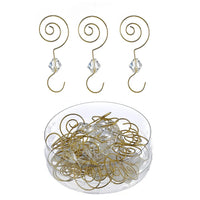 Clear Acrylic With Gold Wire Ornament Hooks