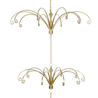 Metal Gold Ceiling Suspended Christmas Tree