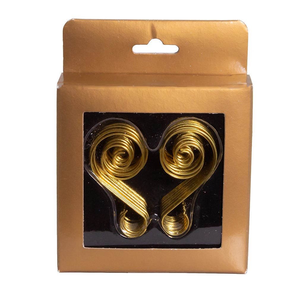 Gold Wire Ornament Hooks 30-Piece Set