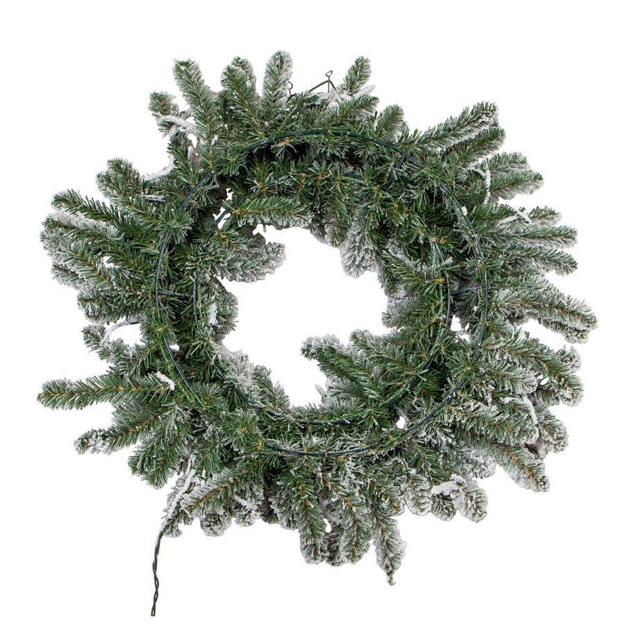 24" Pre-Lit Clear Incandescent Vail Pine Wreath