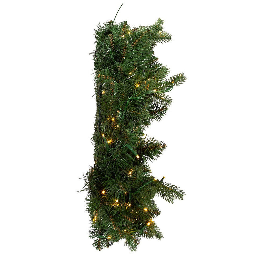 24" Pre-Lit Warm White Cluster LED Noble Fir Wreath